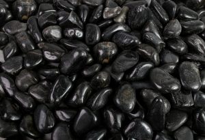 HIGHLY POLISHED BLACK PEBBLE