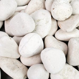WHITE SEMI-POLISHED PEBBLE No. 433 