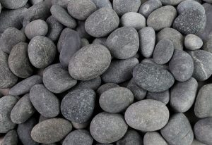 SEMI-POLISHED SLATE-GREY SELECTION PEBBLE